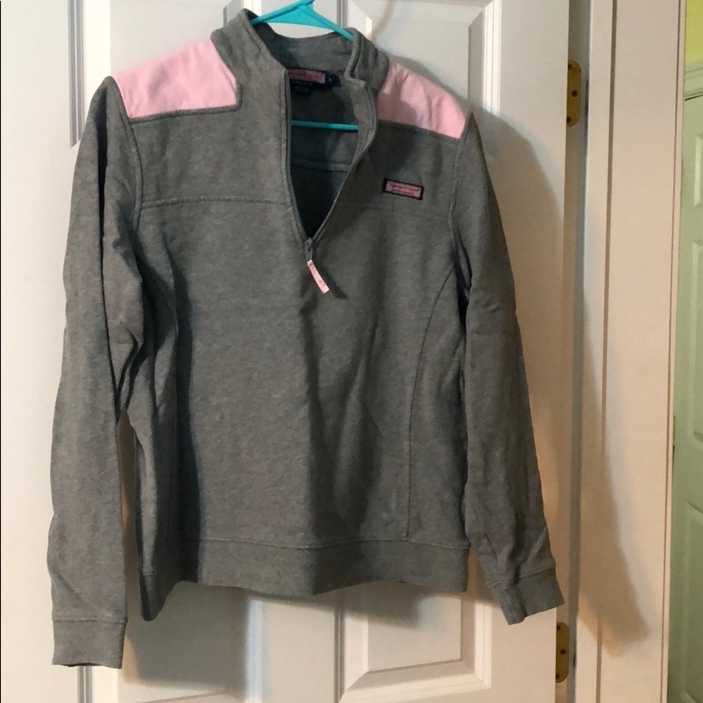 Vineyard Vines Shep Shirt, Pink/Gray, Sz Large